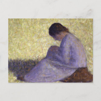 Cartão Postal Georges Seurat - Mulher sentada