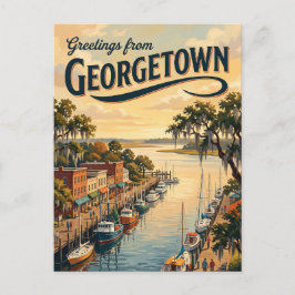 Cartão Postal Georgetown, Carolina do Sul, EUA EUA