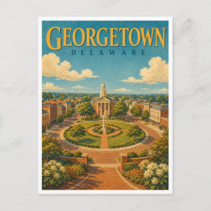 Cartão Postal Georgetown Delaware O Círculo GeoSaga