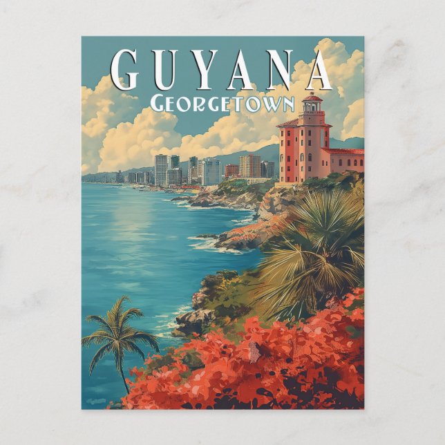 Cartão Postal Georgetown, Guiana (Frente)