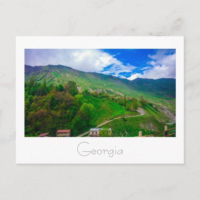 Cartão Postal Georgia Causa Montanhas Paisagem Natureza (Frente)