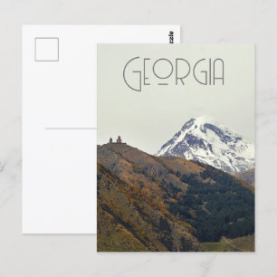 Cartão Postal Georgia, monte Kazbegi