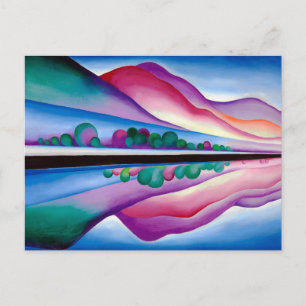 Cartão Postal Georgia O'Keeffe, Reflexo do Lago George (1921)