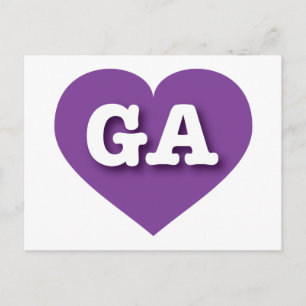 Cartão Postal Georgia Purple Heart - Big Love