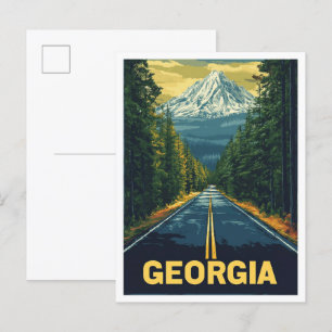 Cartão Postal Georgia USA Art Vintage Viagem