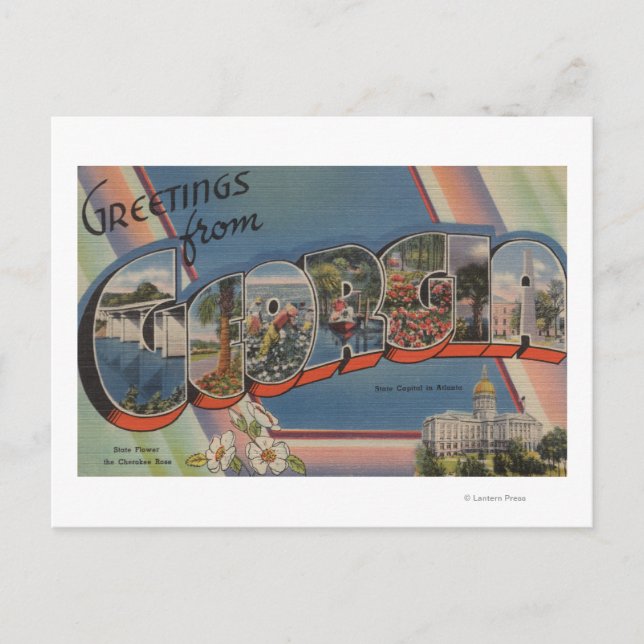 Cartão Postal GeorgiaLarge - Letra ScenesGeorgia (Frente)