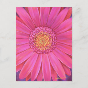 Cartão Postal Gerador Rosa Fechar Pintura de Flor Personalizável