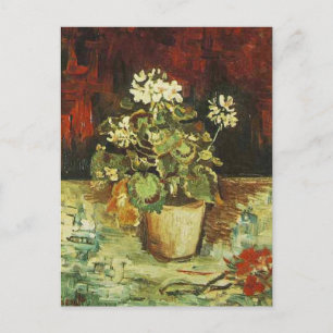 Cartão Postal Geranium em uma floreira, Vincent van Gogh