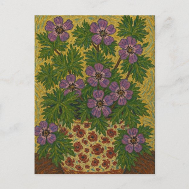 Cartão Postal geranium wallichianum (Frente)