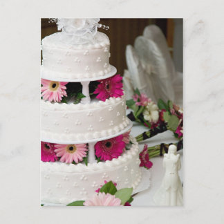 Cartão Postal Gerber Daisy Wedding Cake