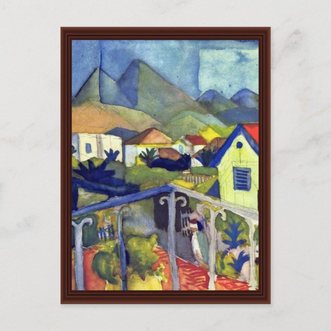 Cartão Postal Germain Em Tunis, Por Macke August (Frente)