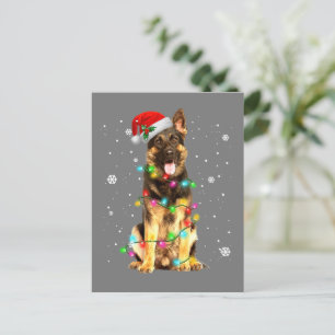 Cartão Postal German shepherd Cão Árvore Natal Doce Natal Xmas
