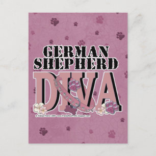Cartão Postal german shepherd DIVA