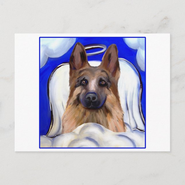 CARTÃO POSTAL GERMAN SHEPHERD PET ANGEL (Frente)
