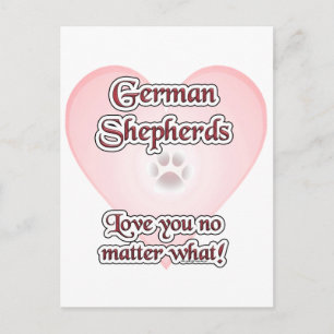 Cartão Postal German shepherd Te Ama Não Importa O Que