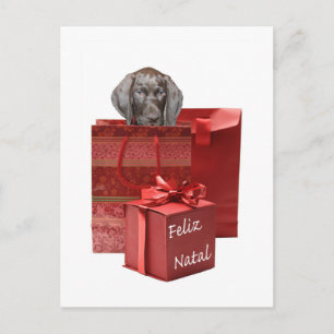 Cartão Postal Gérmen Feliz Natal - Ponteiro abreviado Chistmas
