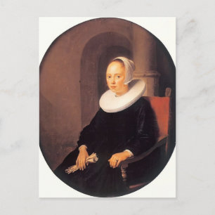 Cartão Postal Gerrit Dou - Retrato de uma Mulher