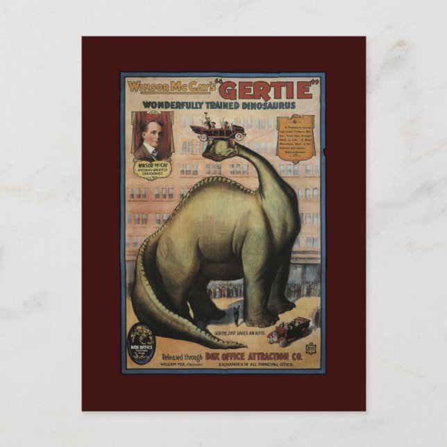 Cartão Postal Gertie The Dinosaur (Frente)