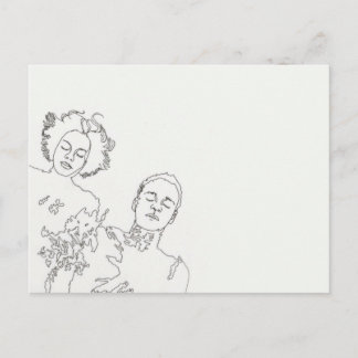 Cartão Postal geschlossene Augen