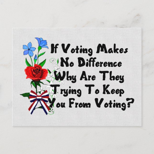 CARTÃO POSTAL GET OUT THE VOTE (Frente)