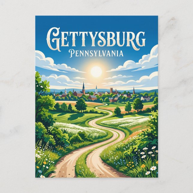Cartão Postal Gettysburg EUA (Frente)