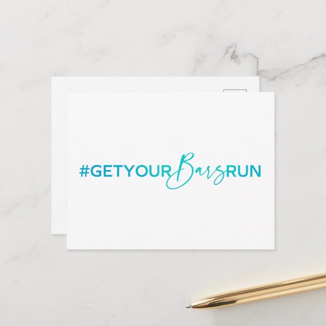 Cartão postal #GetYourBarsRun (Frente/Verso In Situ)
