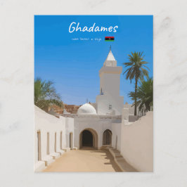 Cartão Postal Ghadames, Líbia - Mesquita Branca