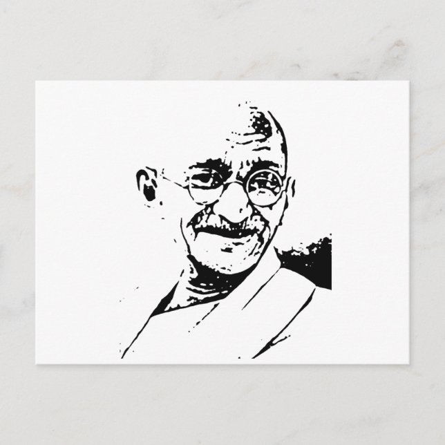 Cartão Postal Ghandi (Frente)