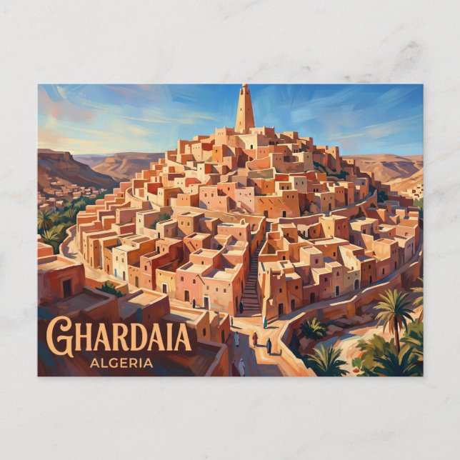 Cartão Postal Ghardaia Argélia (Frente)