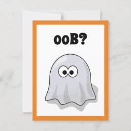 Cartão Postal Ghost Confuso Diz "Oob"? Cartoon de Dia de as Brux