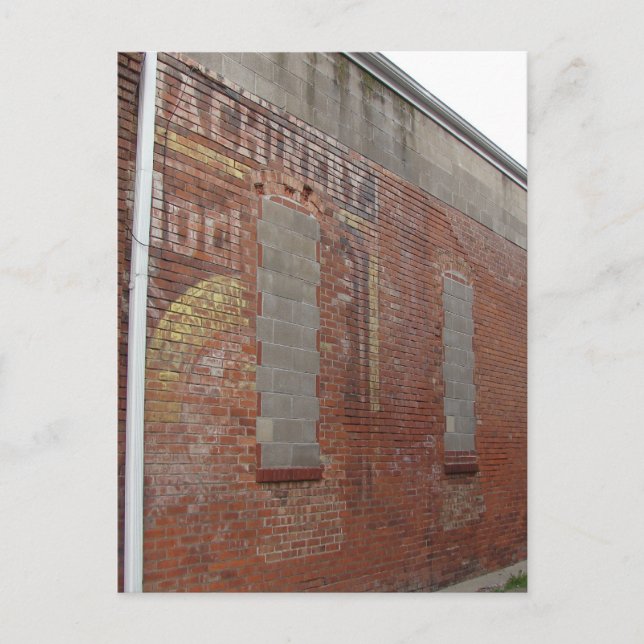 Cartão Postal Ghost Sign Washington, Iowa (Frente)