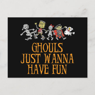 Cartão Postal Ghouls Só Quer Divertir-Se.