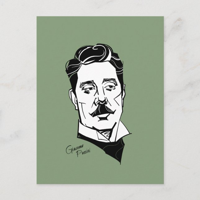 Cartão Postal Giacomo Puccini (Frente)