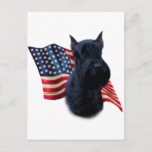 Cartão Postal Giant Schnauzer Flag
