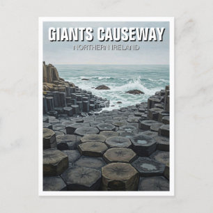 Cartão Postal Giants Causeway Norte Irlanda Viagem Sunset