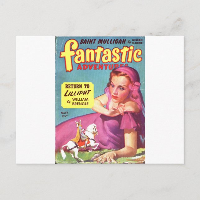 Cartão Postal Giants em um vestido de lavanda (Frente)