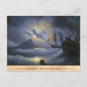 Cartão Postal Gibraltar by Night Ivan Aivasovsky Sea