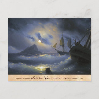 Cartão Postal Gibraltar by Night Ivan Aivasovsky Sea