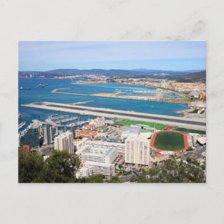 Cartão Postal Gibraltar City and Airport Runway