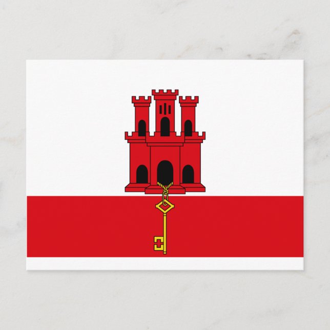 Cartão Postal Gibraltar Flag (Frente)