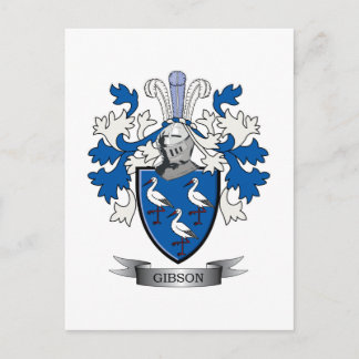 Cartão Postal Gibson Family Crest Casaco de Armas