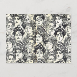Cartão Postal Gibson Girls por Charles Dana Gibson Circa 1902