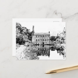 Cartão Postal Gibson Mill Hebden Bridge - Vintage Charcoal Style