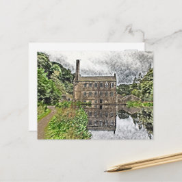 Cartão Postal Gibson Mill Reflection - Hardcastle Crags