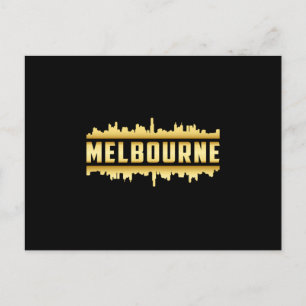 Cartão Postal Gift da cidade de Melbourne Austrália Skyline Cit