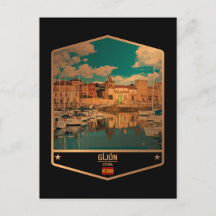 Cartão Postal Gijón