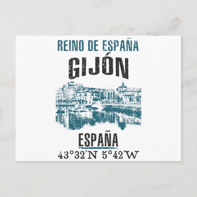 Cartão Postal Gijón (Frente)