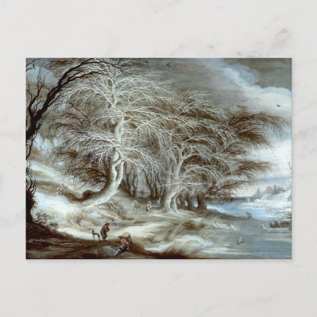 Cartão Postal Gijsbrecht Leytens: Uma paisagem de inverno (Frente)