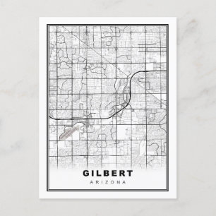 Cartão Postal Gilbert Map