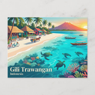 Cartão Postal Gili Trawangan Indonésia